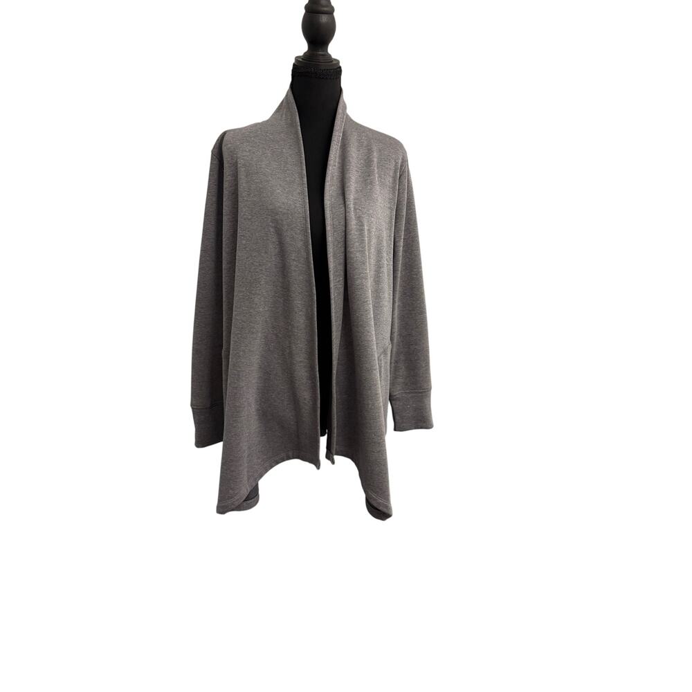 Stylus Women's Gray Knit Cardigan, Casual & Cozy Soft Loungewear Business Casual